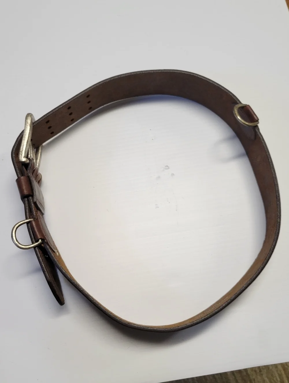 Vintage Another Line Inc Leather Belt Size 30 Made in USA Brown Cowhide Boho